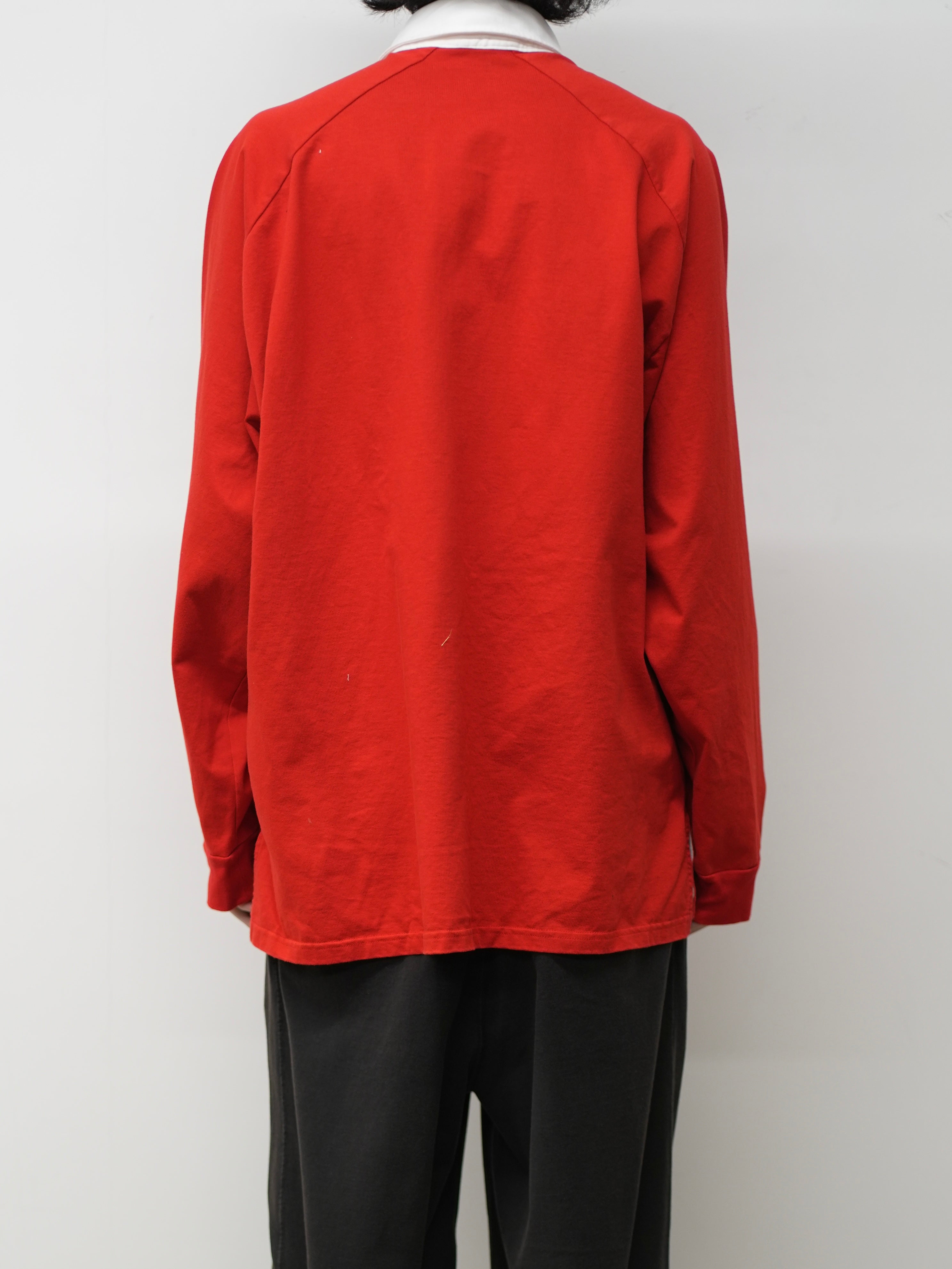 TWO-TONE RUGBY SHIRT(RED) – ANCELLM