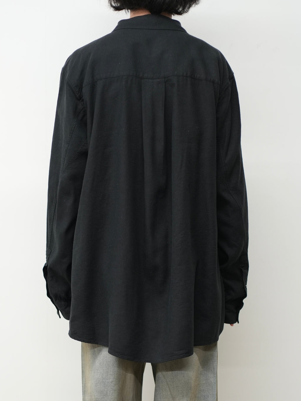 L/S NEP BOXY SHIRT(BLACK) – ANCELLM