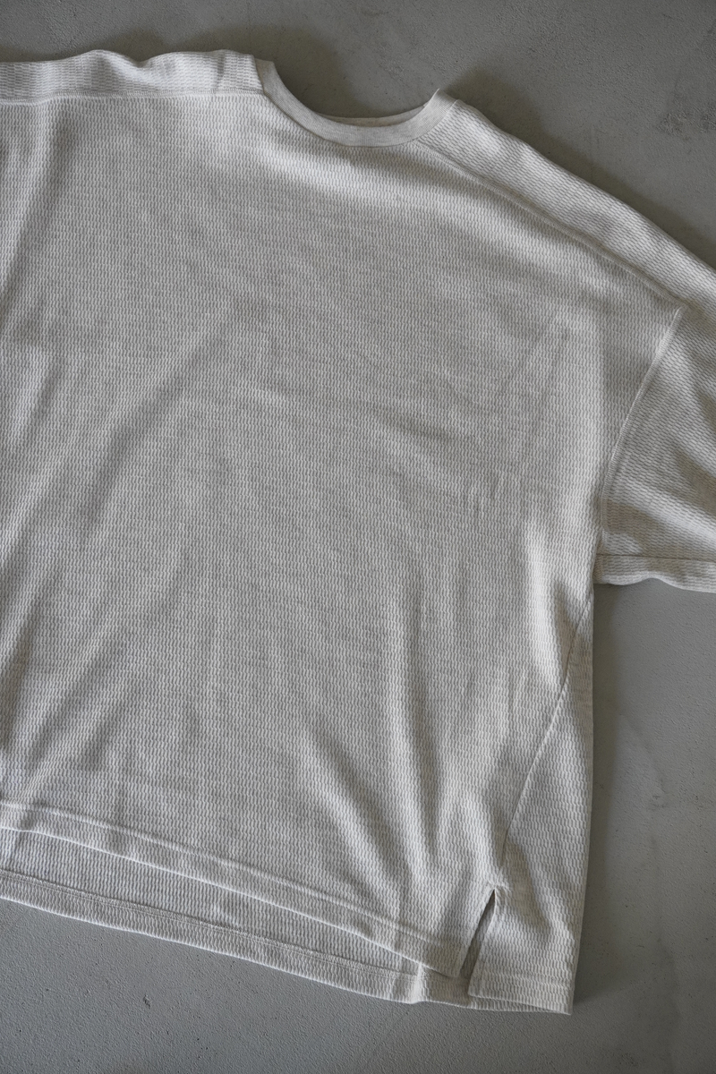 THERMAL LS T-SHIRT(HEATHER WHITE)