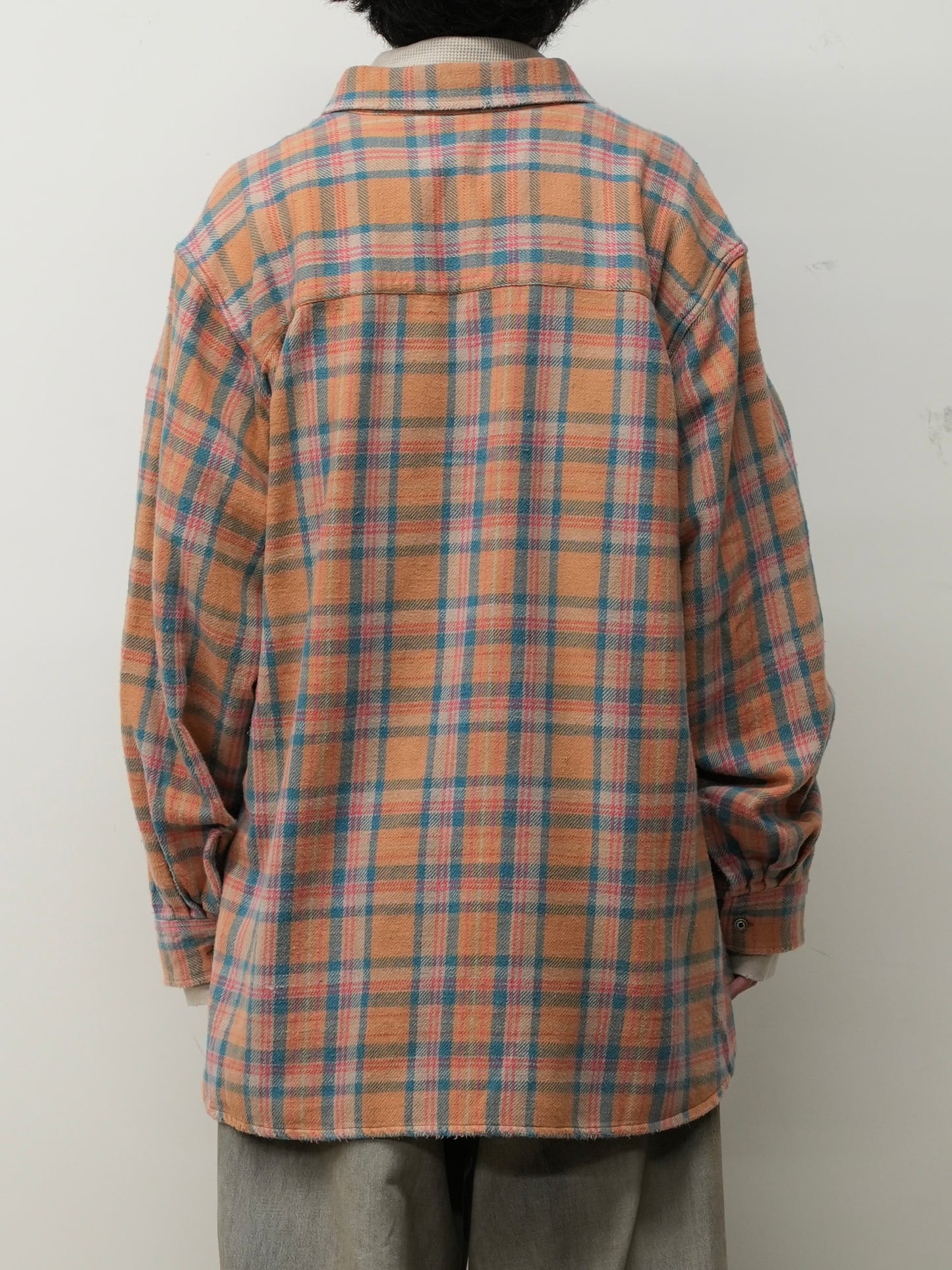 NEL CHECK OVER WORK SHIRT(CAMEL)