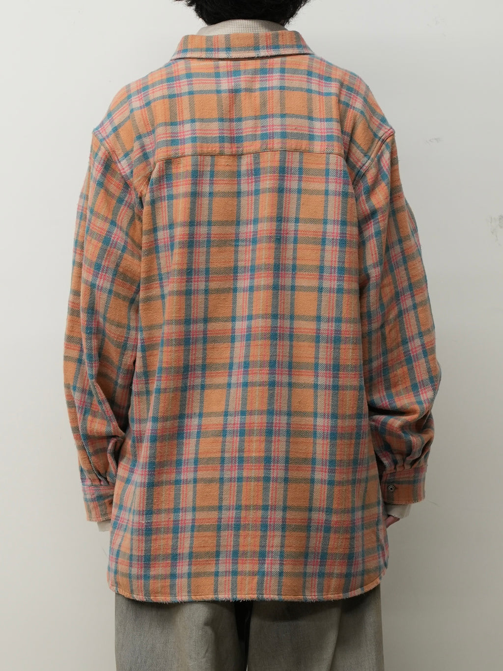 NEL CHECK OVER WORK SHIRT(CAMEL)