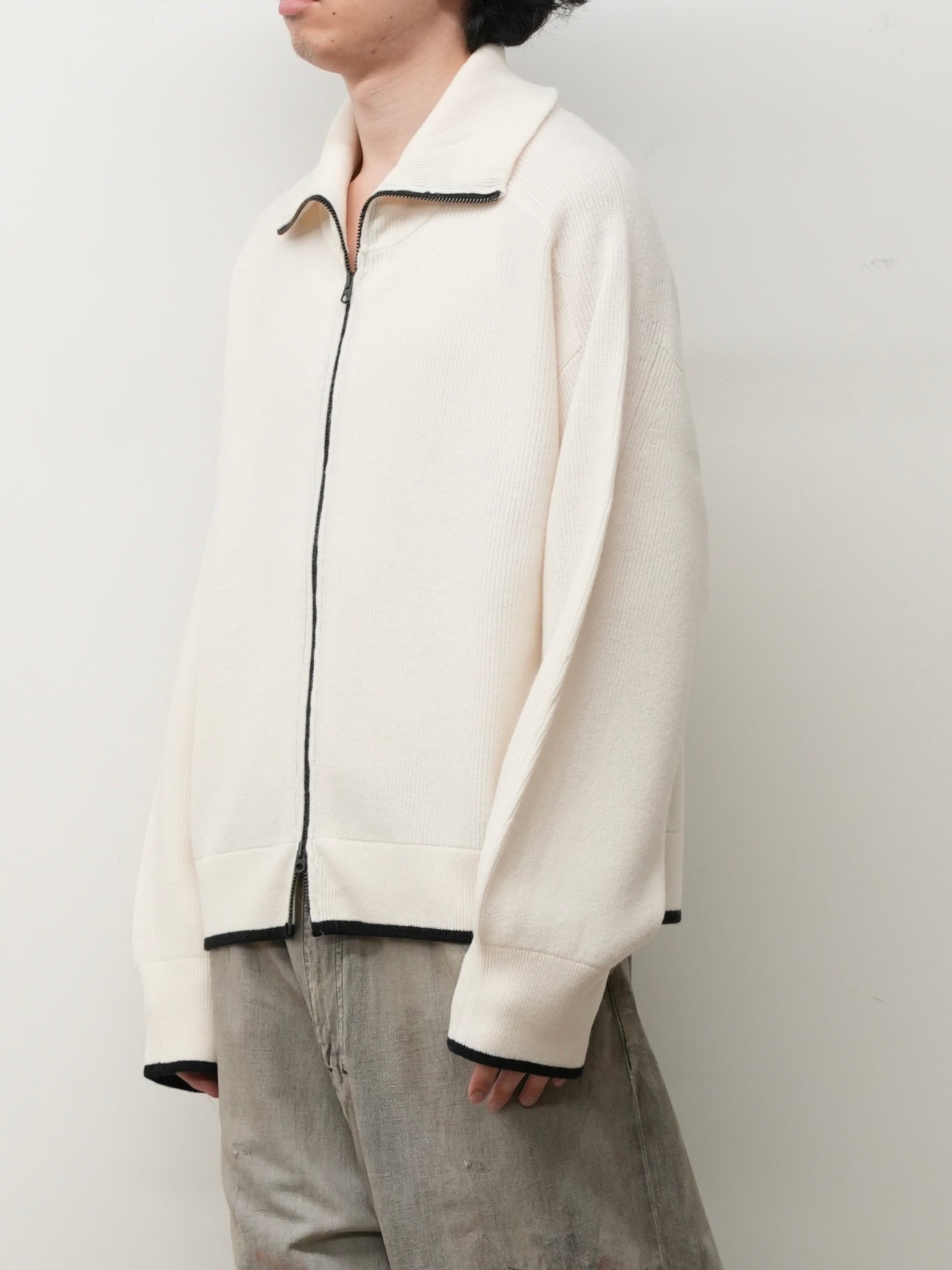 C/W DRIVERS KNIT(WHITE)