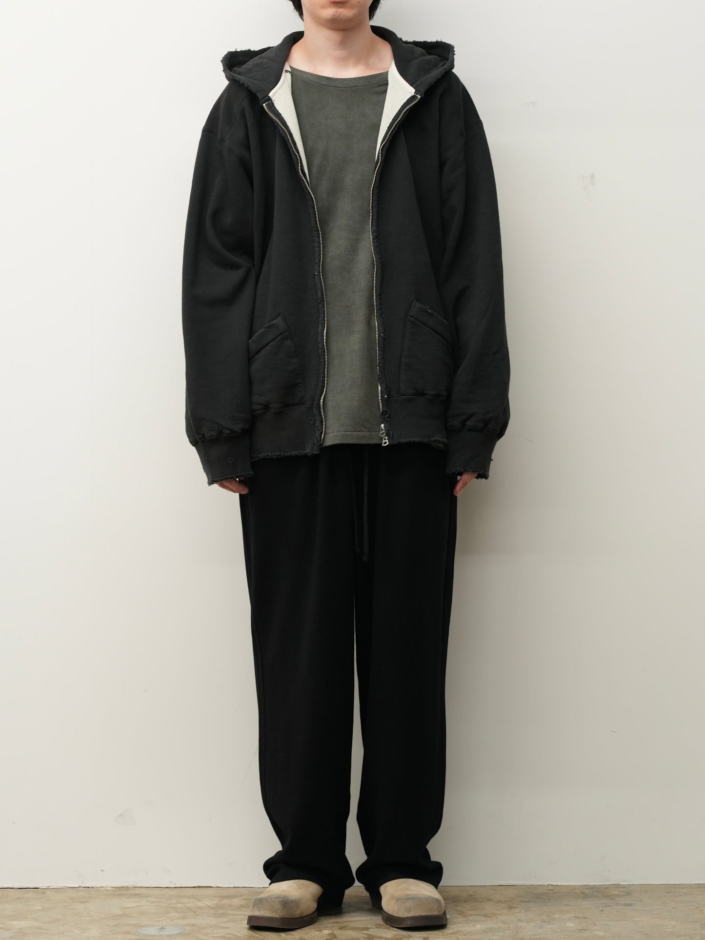 ZIP UP HOODIE(BLACK)