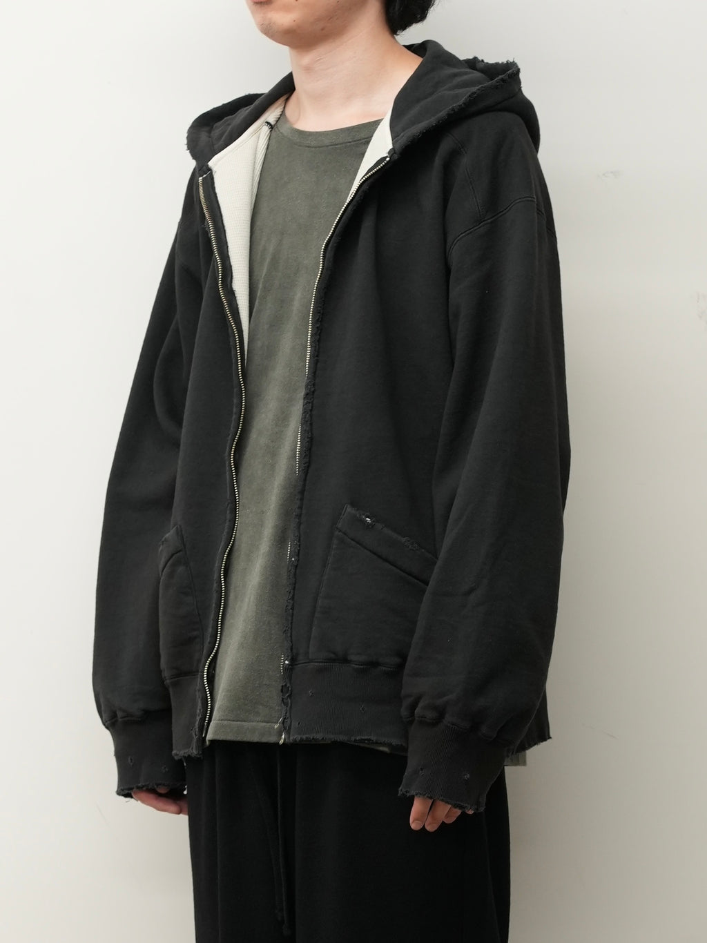 ZIP UP HOODIE(BLACK)