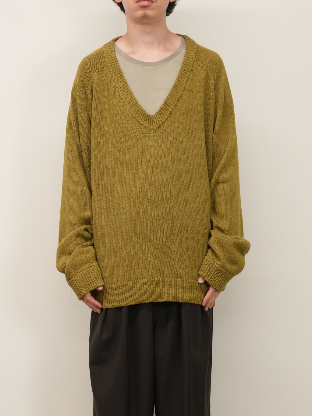 UV NECK KNIT(LIME) – ANCELLM UV NECK KNIT(LIME) – ANCELLM