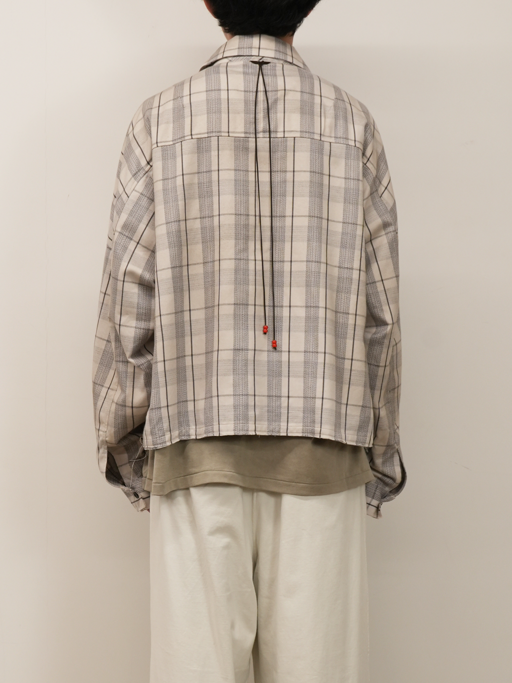 C/R CHECK SHORT ZIPUP SHIRT JACKET(GRAY) – ANCELLM C/R CHECK SHORT ZIPUP SHIRT JACKET(GRAY) – ANCELLM