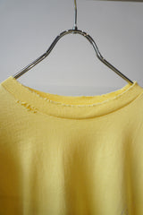 EMBROIDERY DYED LS T-SHIRT(YELLOW)