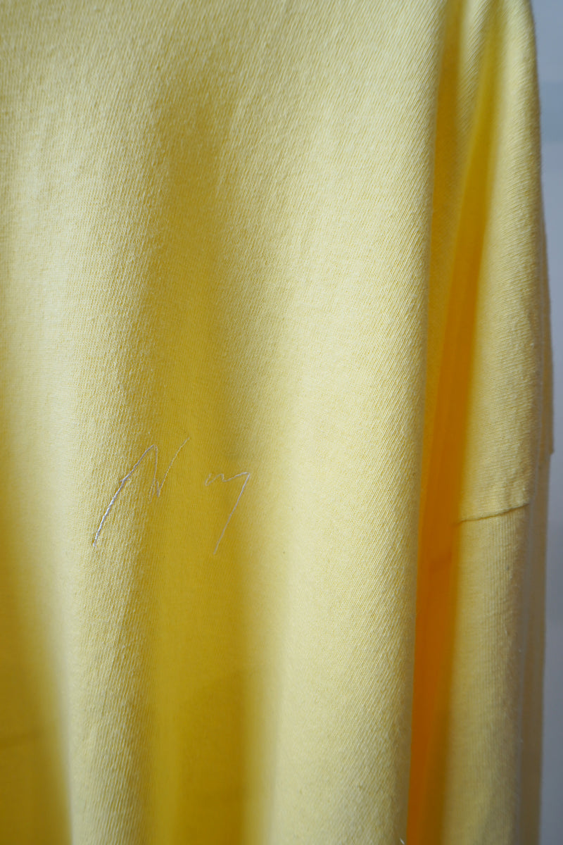 EMBROIDERY DYED LS T-SHIRT(YELLOW)