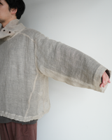 LINEN PULLOVER SHIRT(BEIGE)