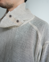 LINEN PULLOVER SHIRT(BEIGE)