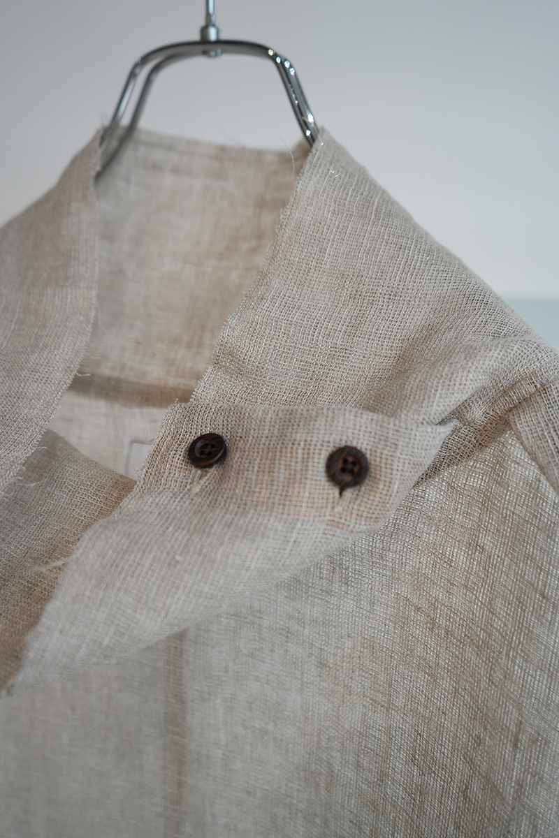 LINEN PULLOVER SHIRT(BEIGE)