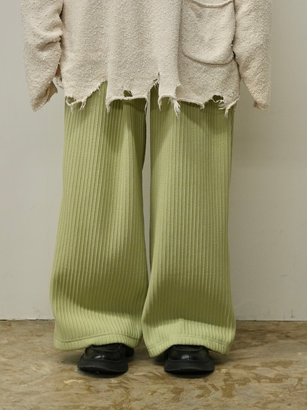 WIDE EASY PANTS(WASABI)