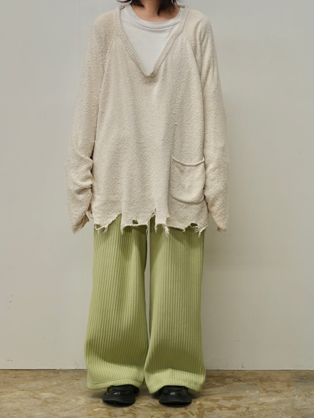 WIDE EASY PANTS(WASABI)