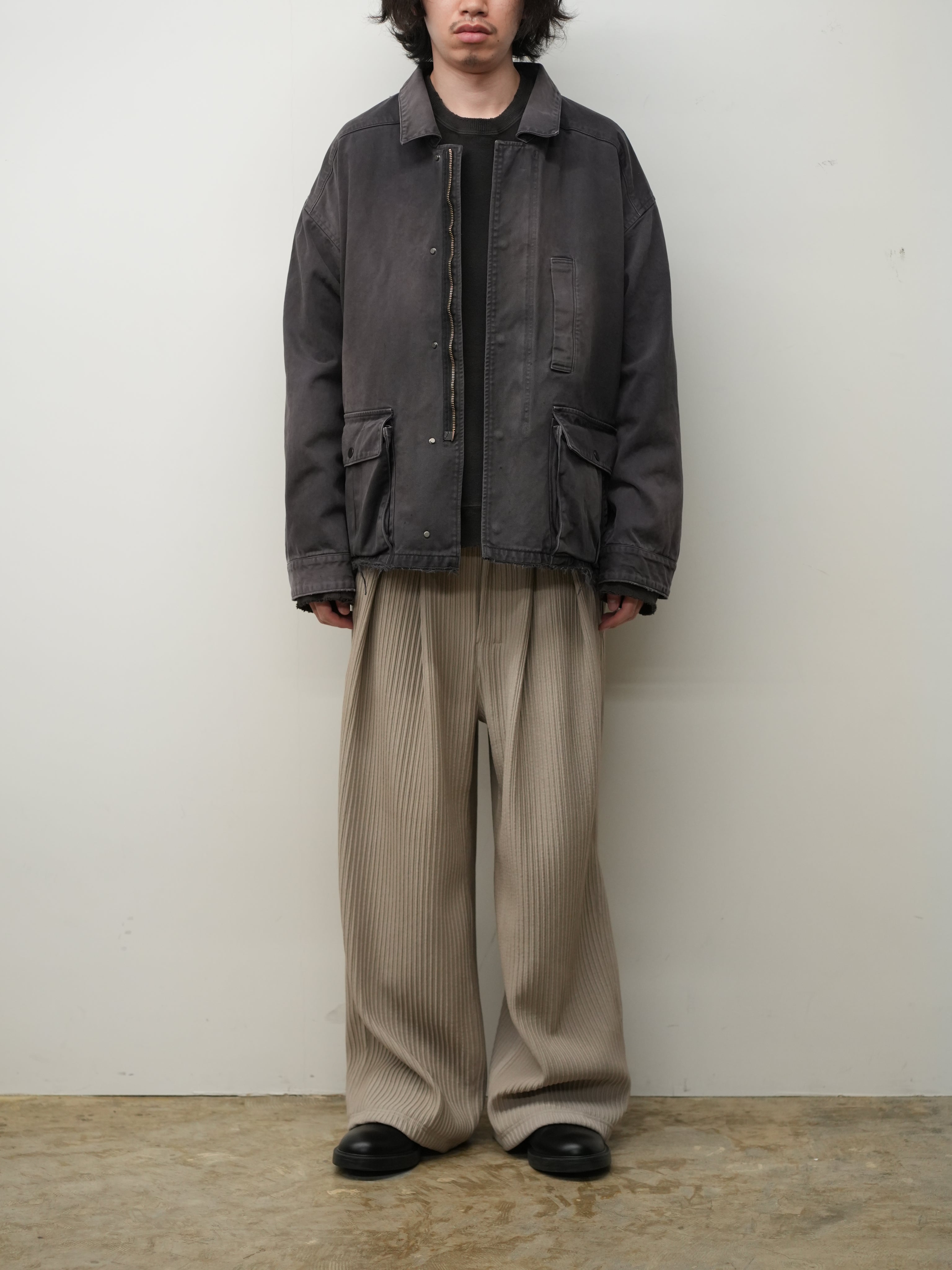 ジャケット・アウター ANCELLM HIGHCOUNT DRILL AGING JACKET 2 HIGHCOUNT DRILL AGING JACKET(BLACK) – ANCELLM