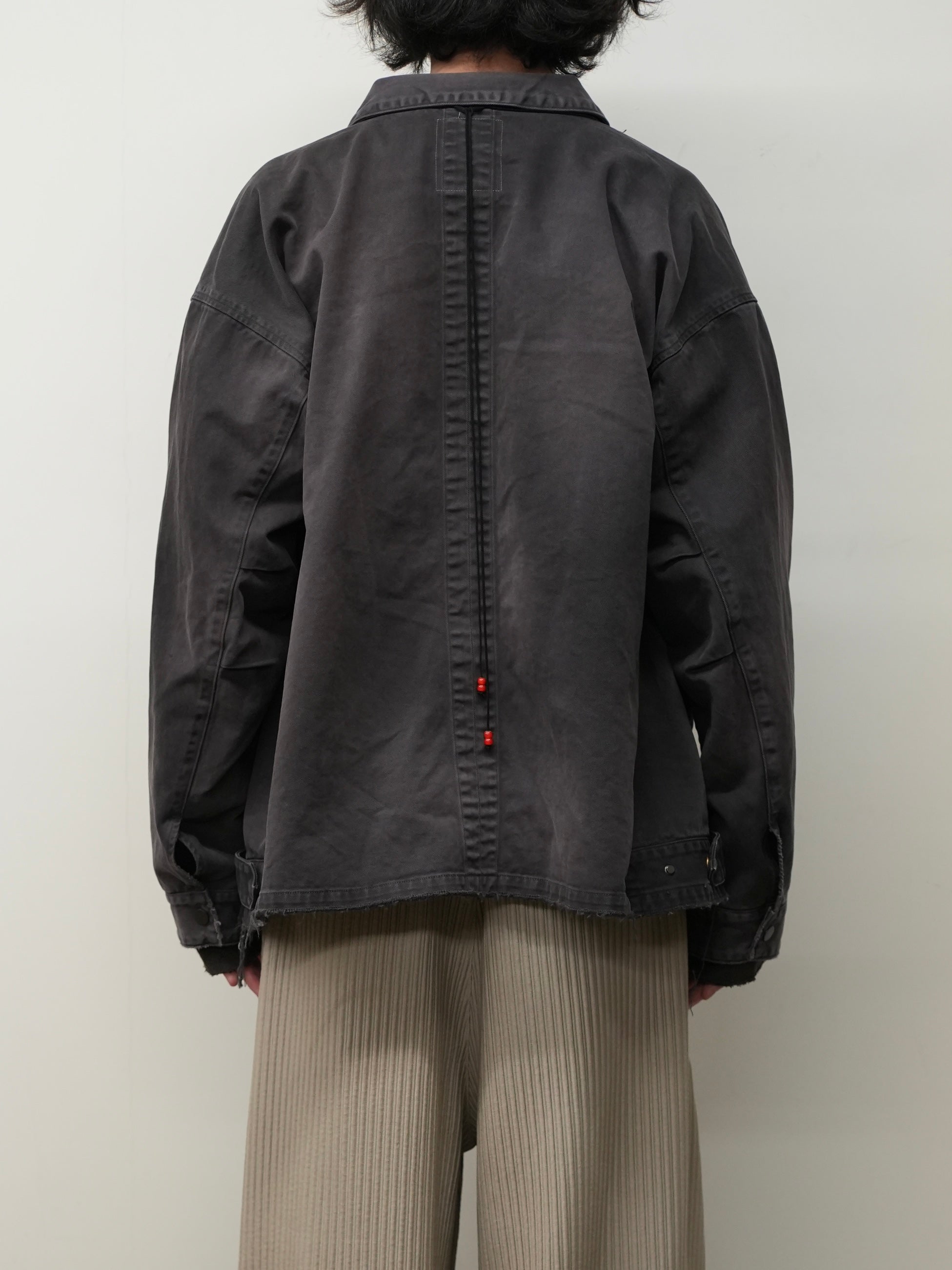 HIGHCOUNT DRILL AGING JACKET(BLACK) – ANCELLM