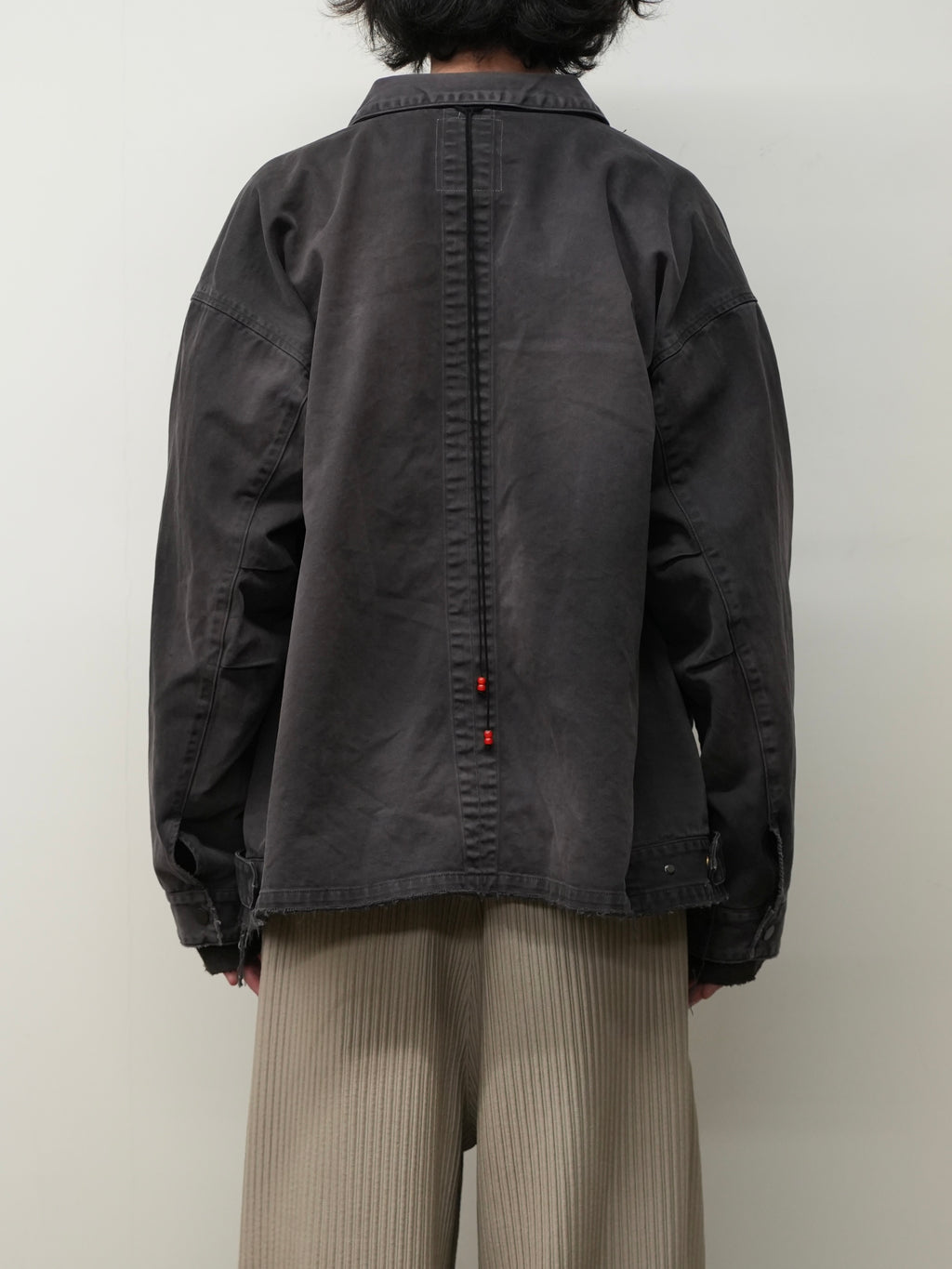 HIGHCOUNT DRILL AGING JACKET(BLACK)