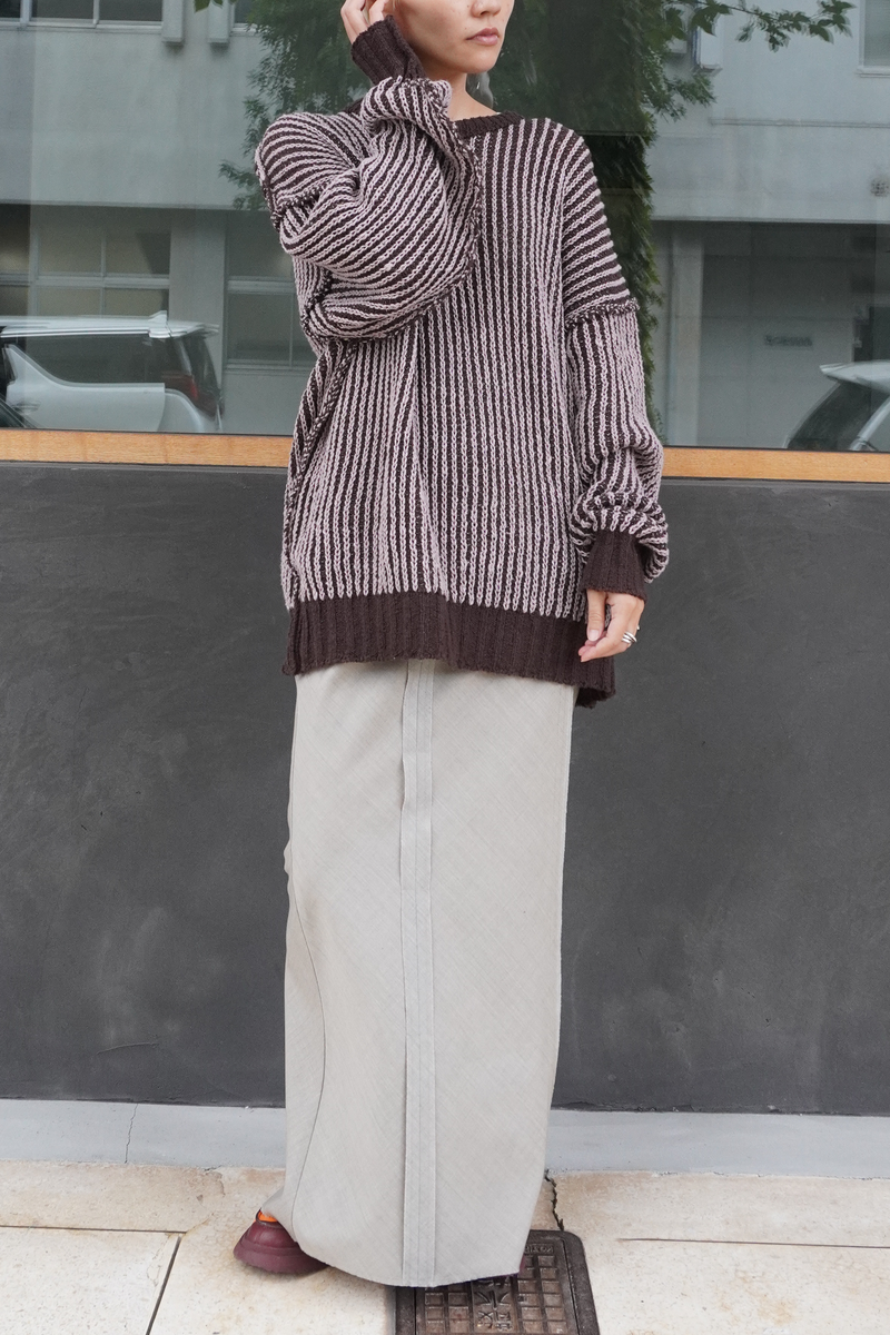 OVER CORD KNIT(D.BROWN)