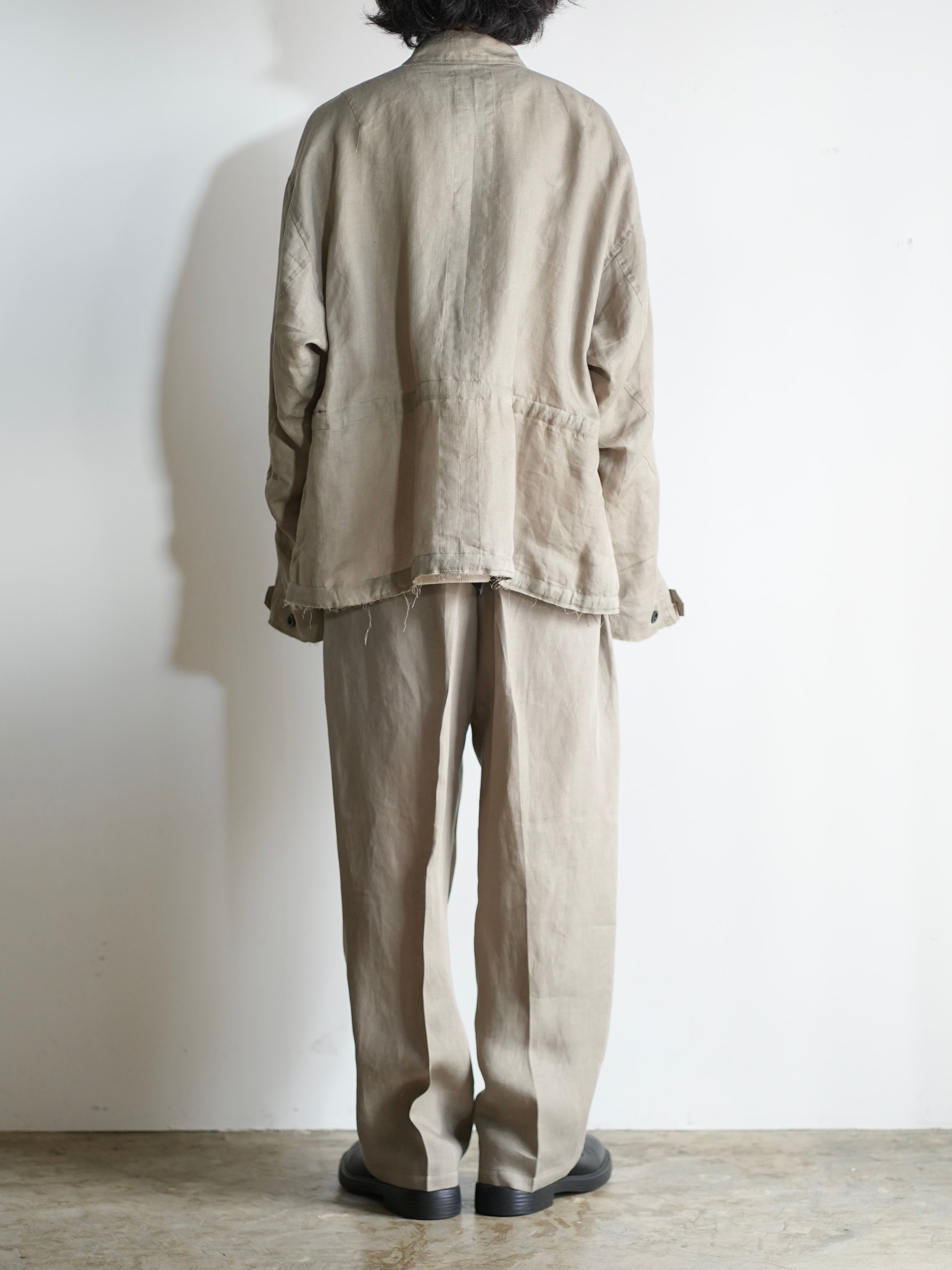 100/S LINEN FIELD JACKET(KHAKIBEIGE) – ANCELLM