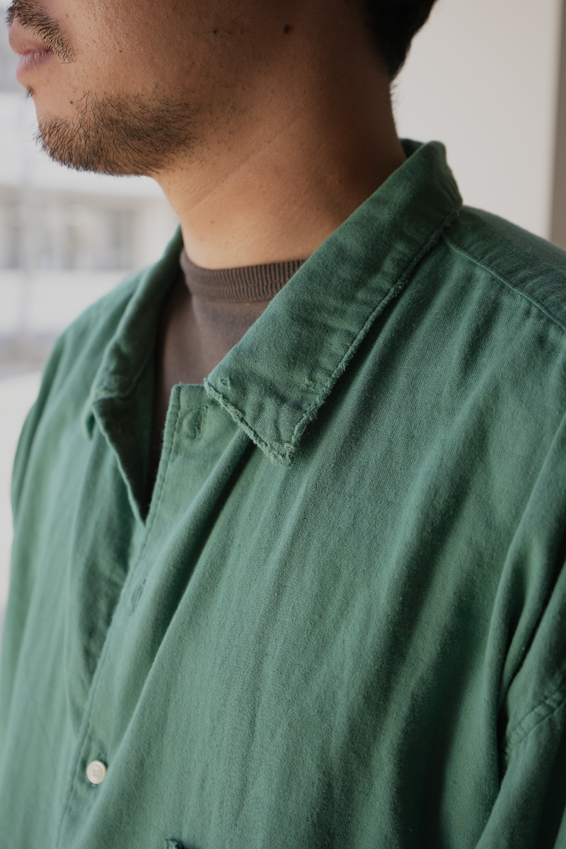 DOUBLEGAUZE CRASH LS SHIRT(GREEN) – ANCELLM