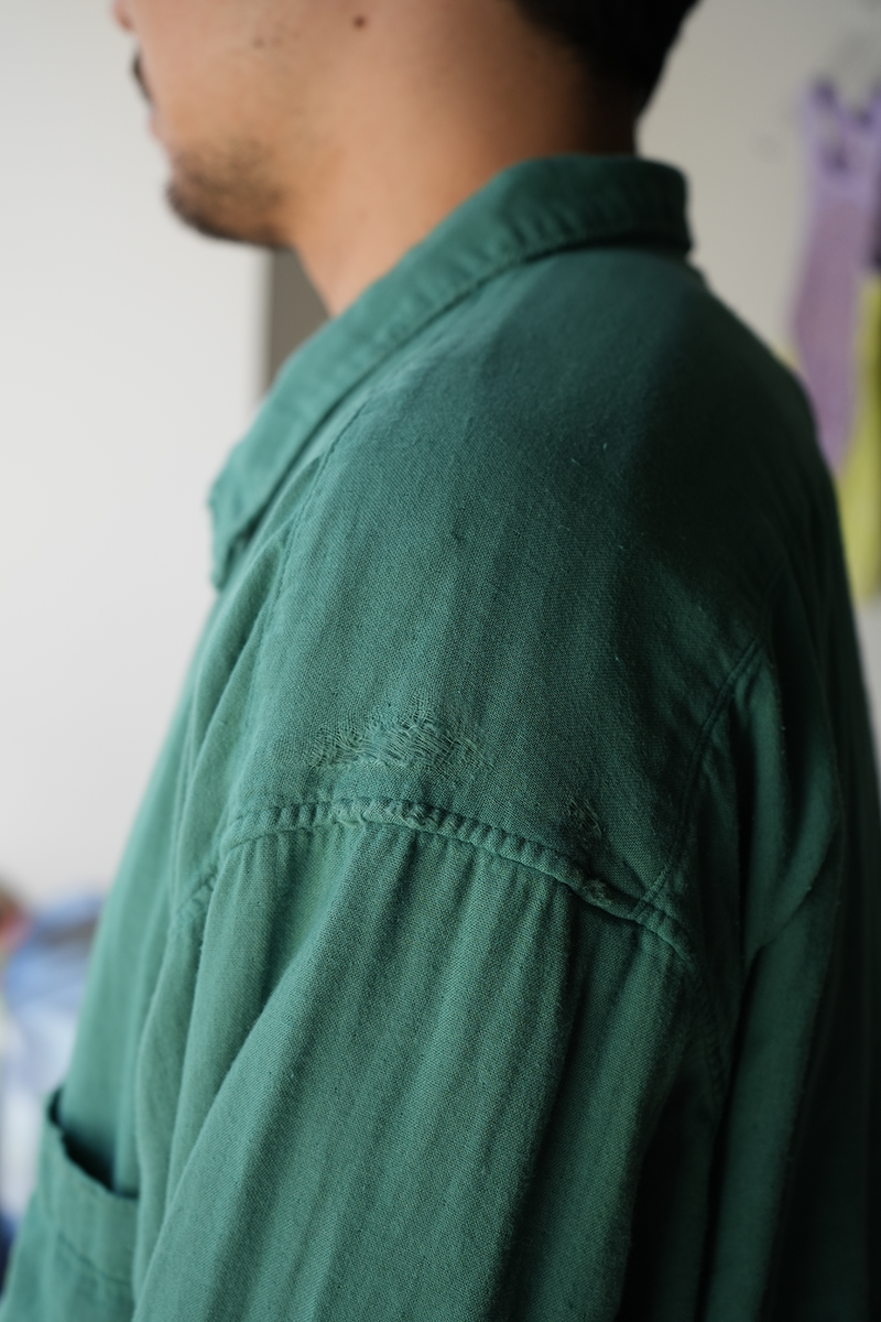 DOUBLEGAUZE CRASH LS SHIRT(GREEN) – ANCELLM