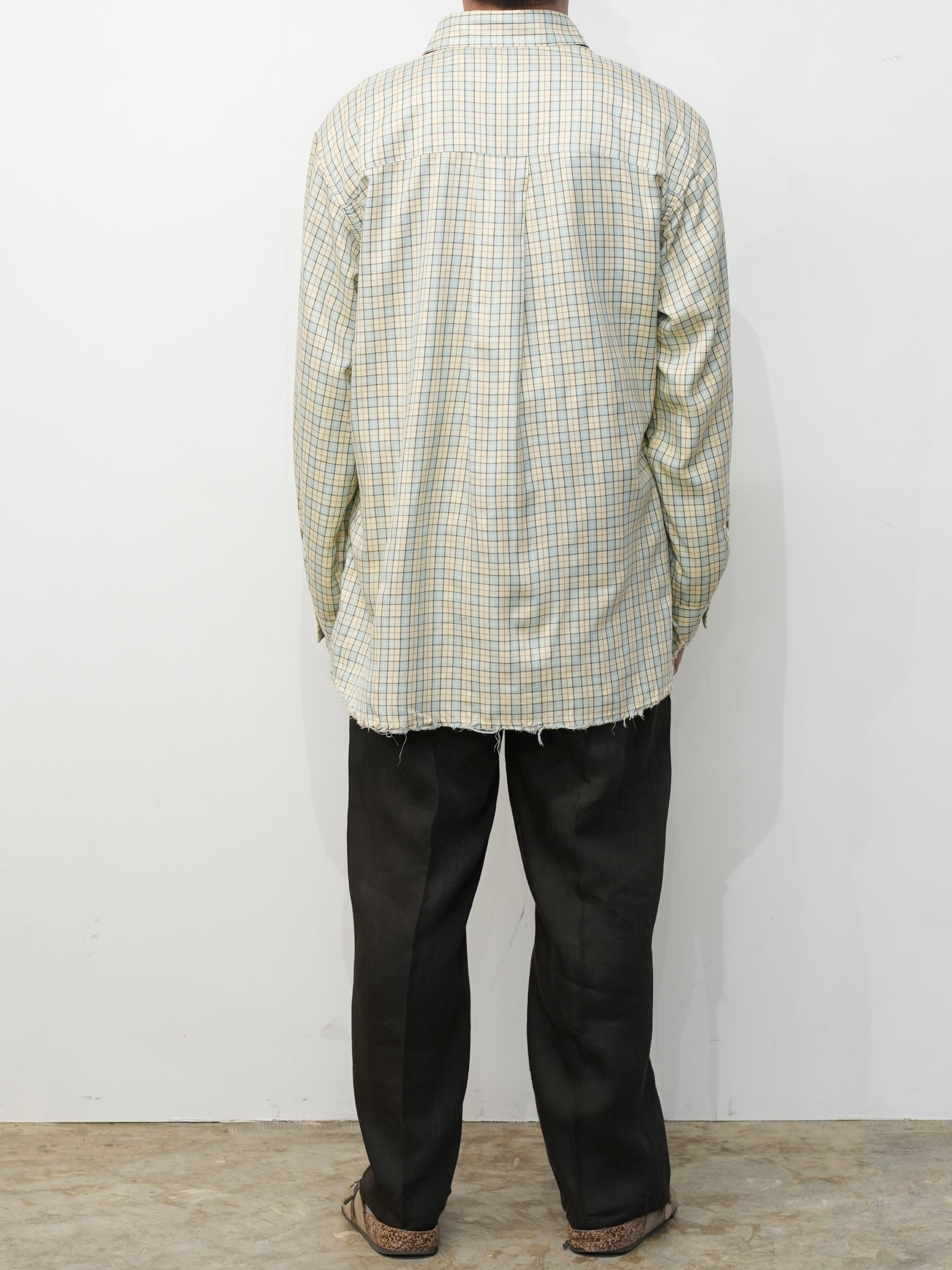 NEL CHECK OVER WORK SHIRT(CREAM) – ANCELLM