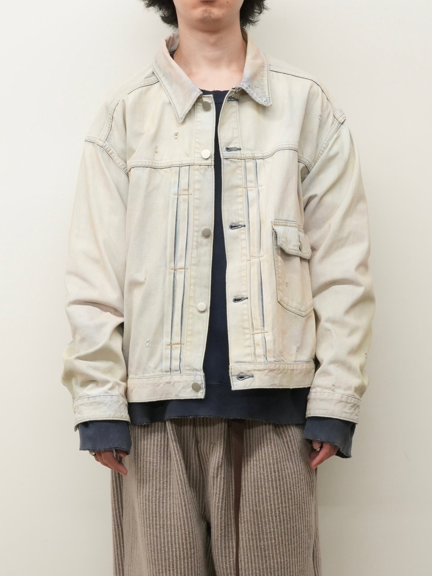 ANCELLM LAYERING COLOR DENIM JACKET サイズ3 LAYERING COLOR DENIM JACKET(INDIGO) – ANCELLM