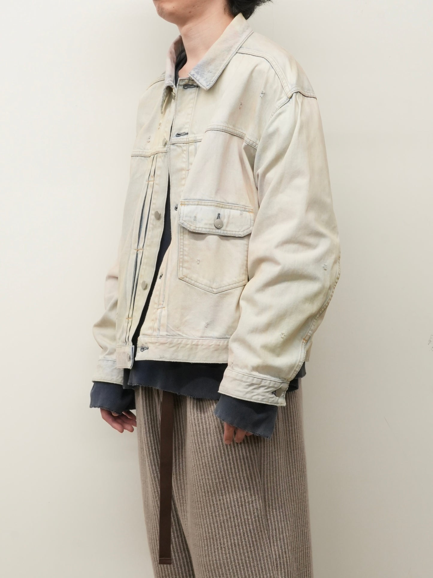 LAYERING COLOR DENIM JACKET(INDIGO)