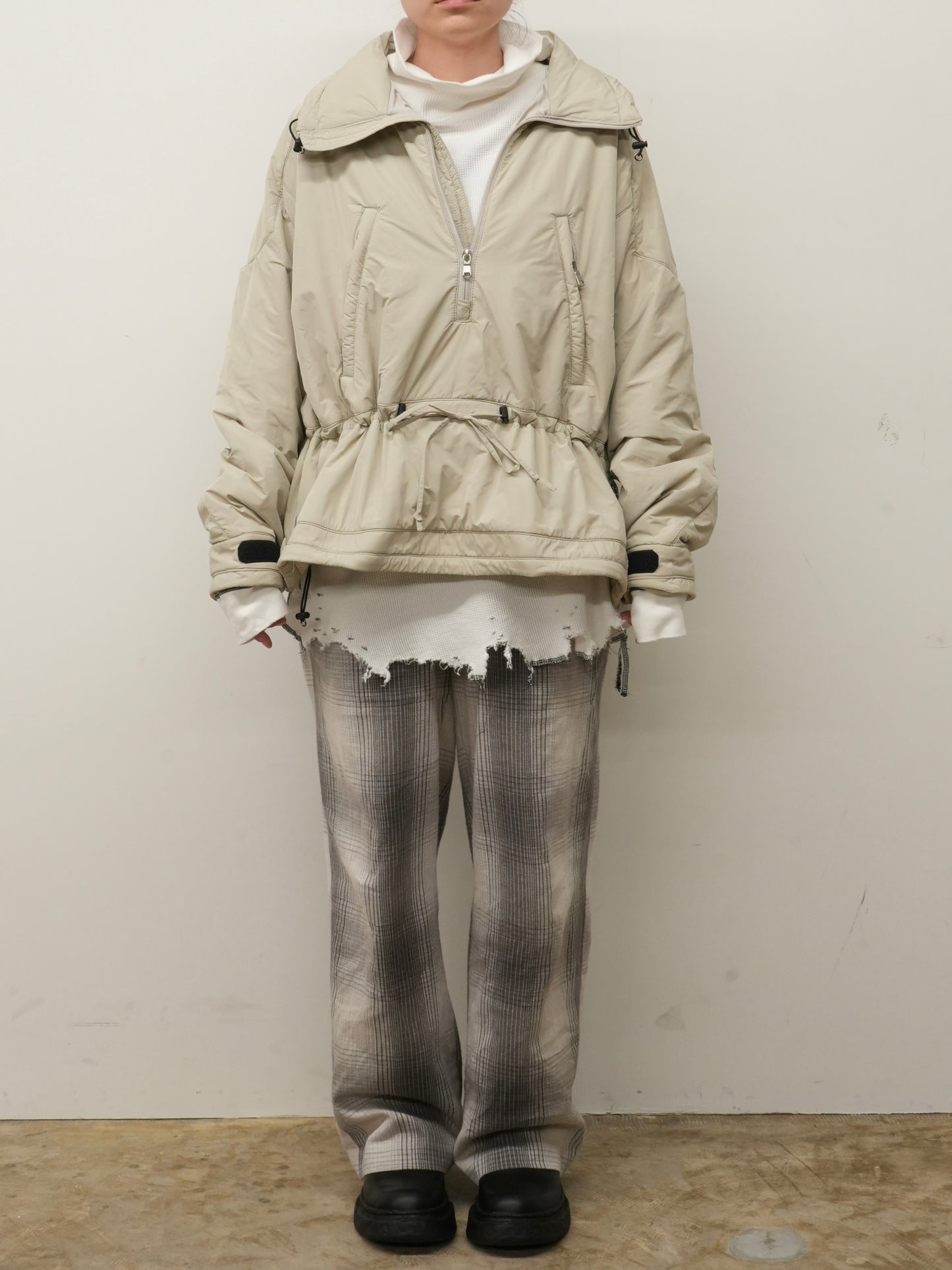 PADDING PULLOVER JACKET(BEIGE)