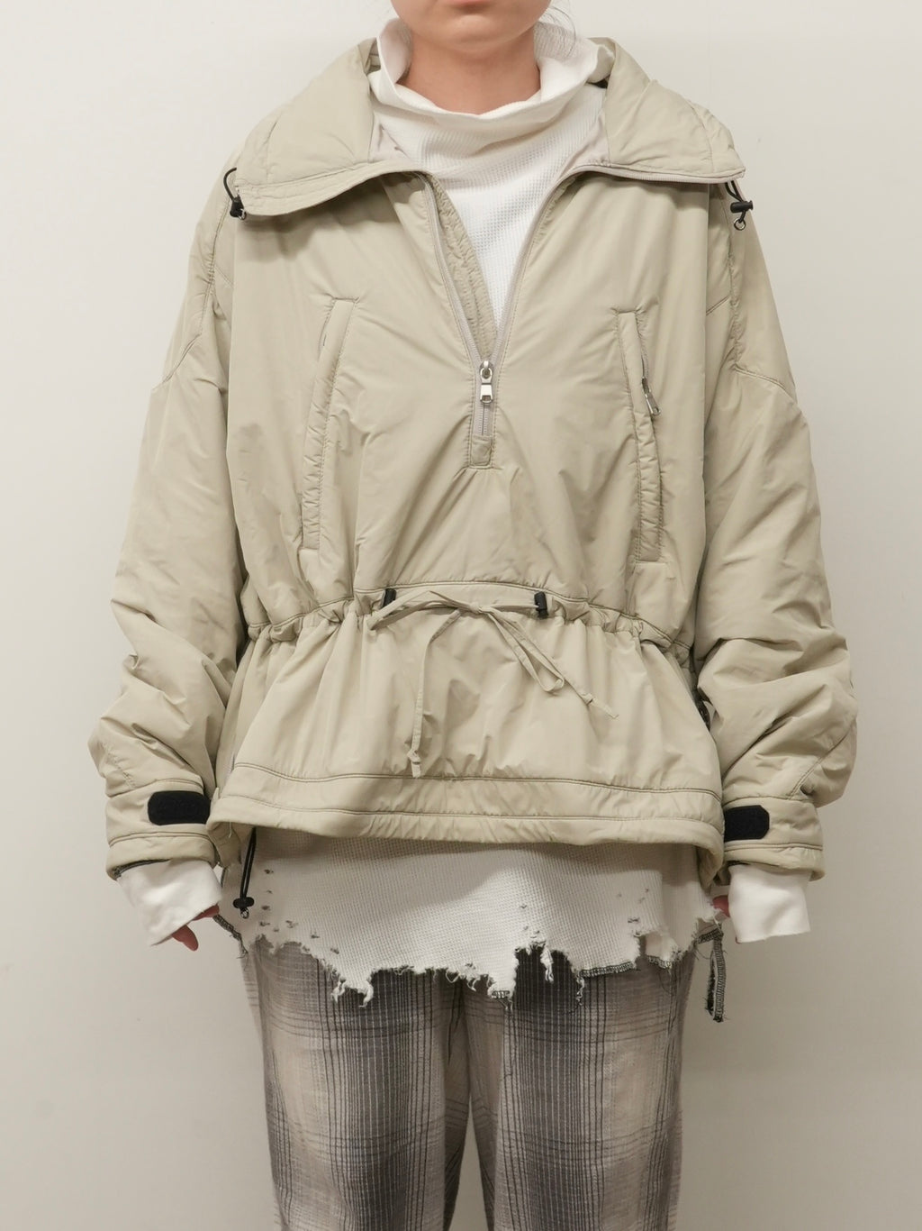 PADDING PULLOVER JACKET(BEIGE)