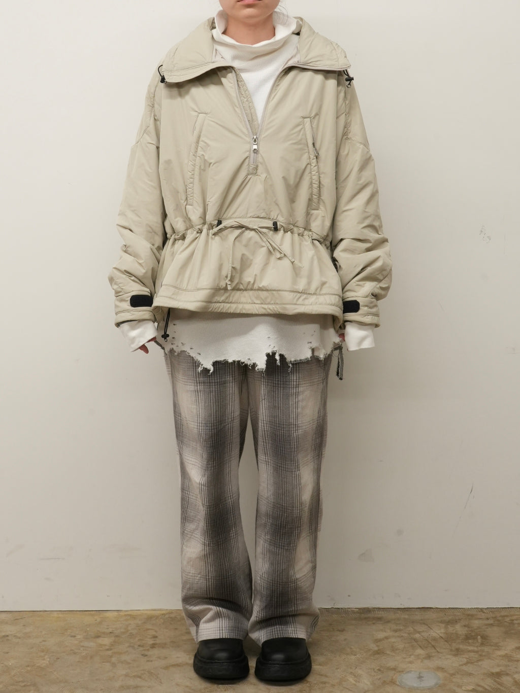 PADDING PULLOVER JACKET(BEIGE)