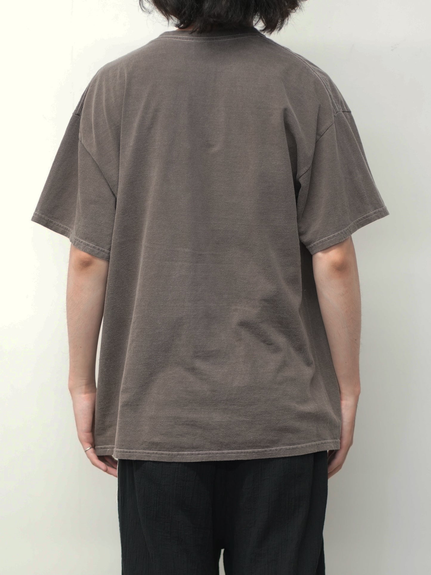 DYED EMBROIDERY T-SHIRT(BROWN)