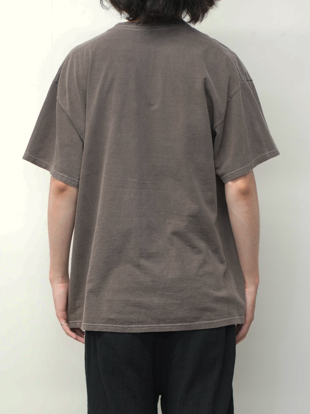 DYED EMBROIDERY T-SHIRT(BROWN)