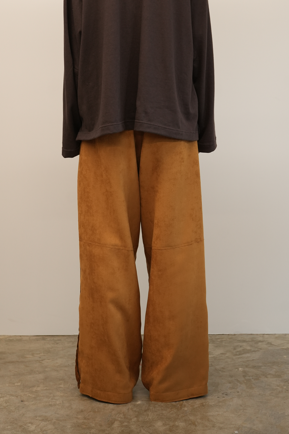 VEGAN LEATHER SIDE LINE PANTS(YELLOW)