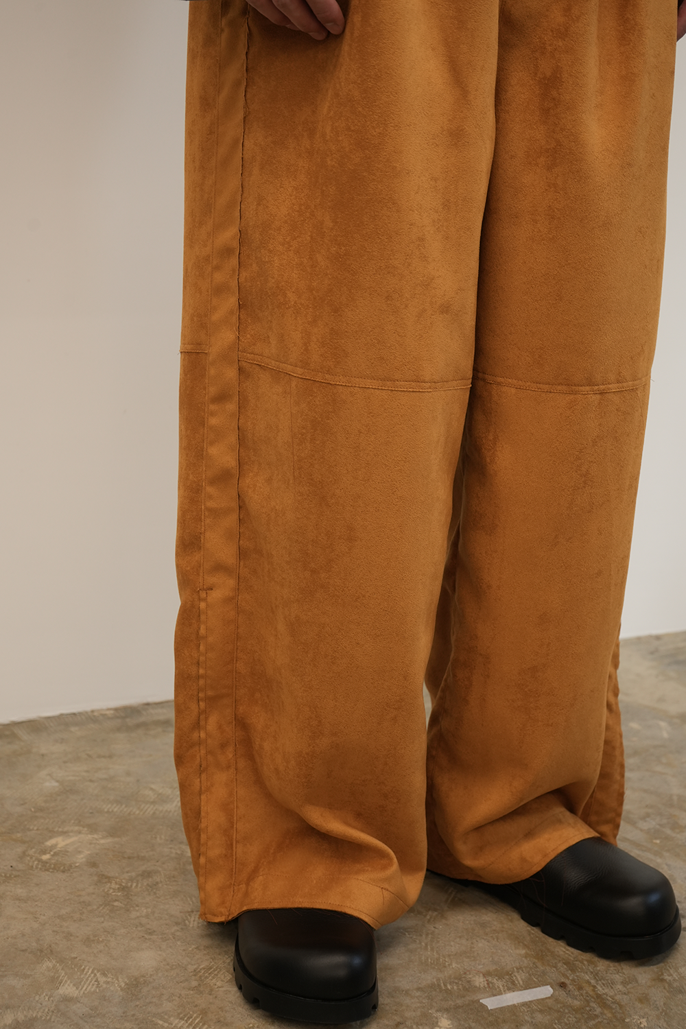 VEGAN LEATHER SIDE LINE PANTS(YELLOW)