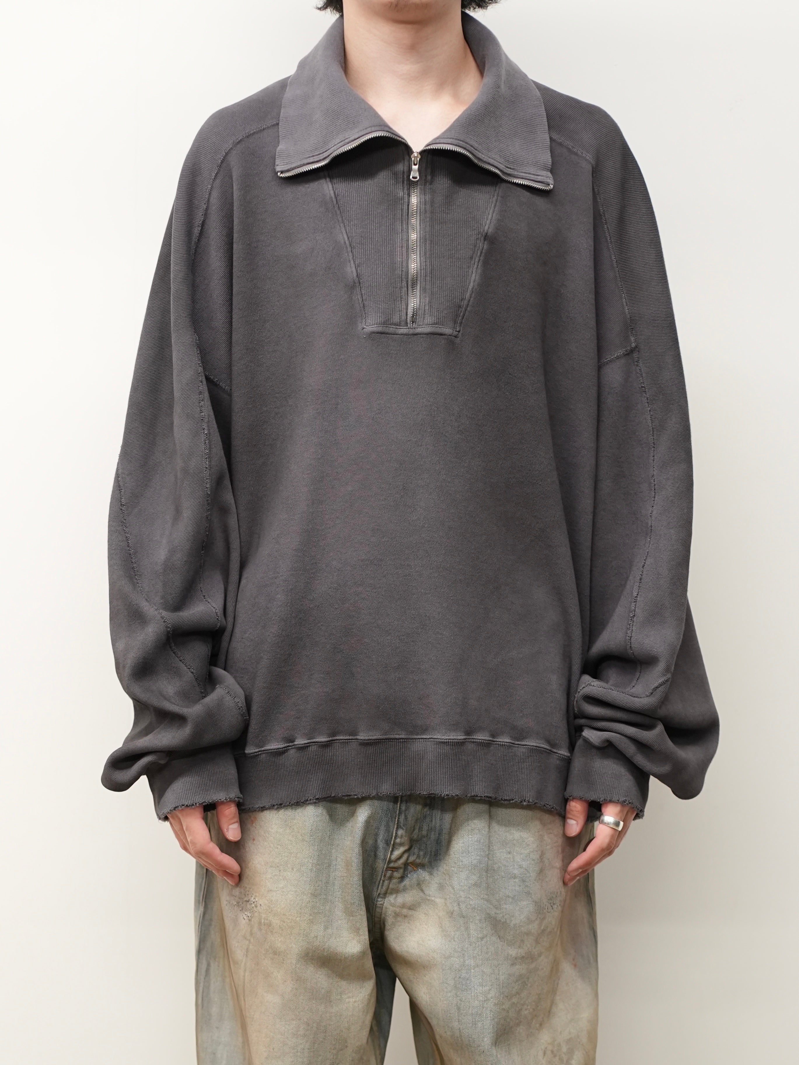 SMOOTH KNIT PULLOVER SHIRT(BLACK) – ANCELLM