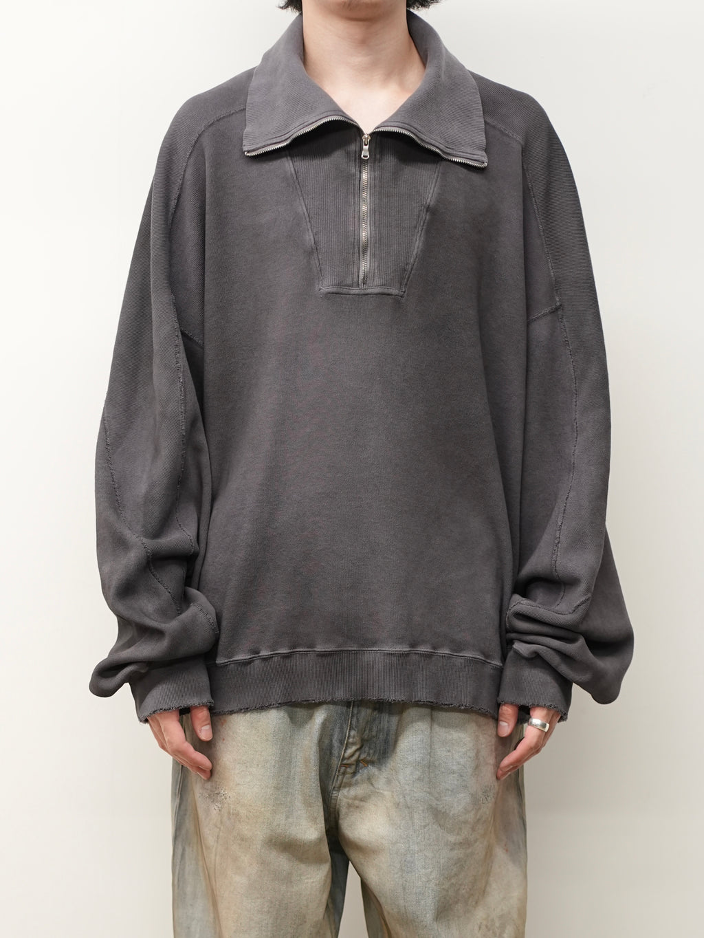 SMOOTH KNIT PULLOVER SHIRT(BLACK)