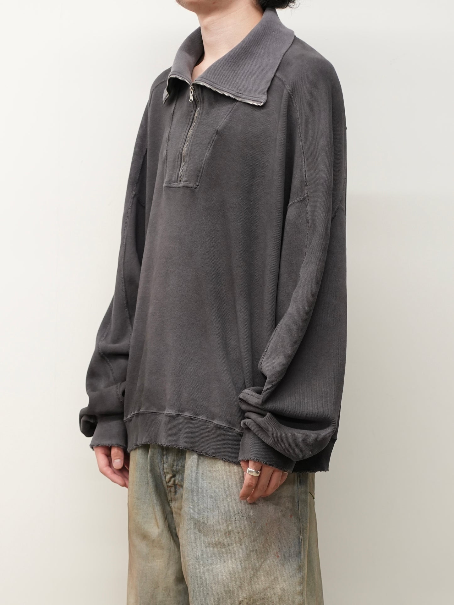 SMOOTH KNIT PULLOVER SHIRT(BLACK)