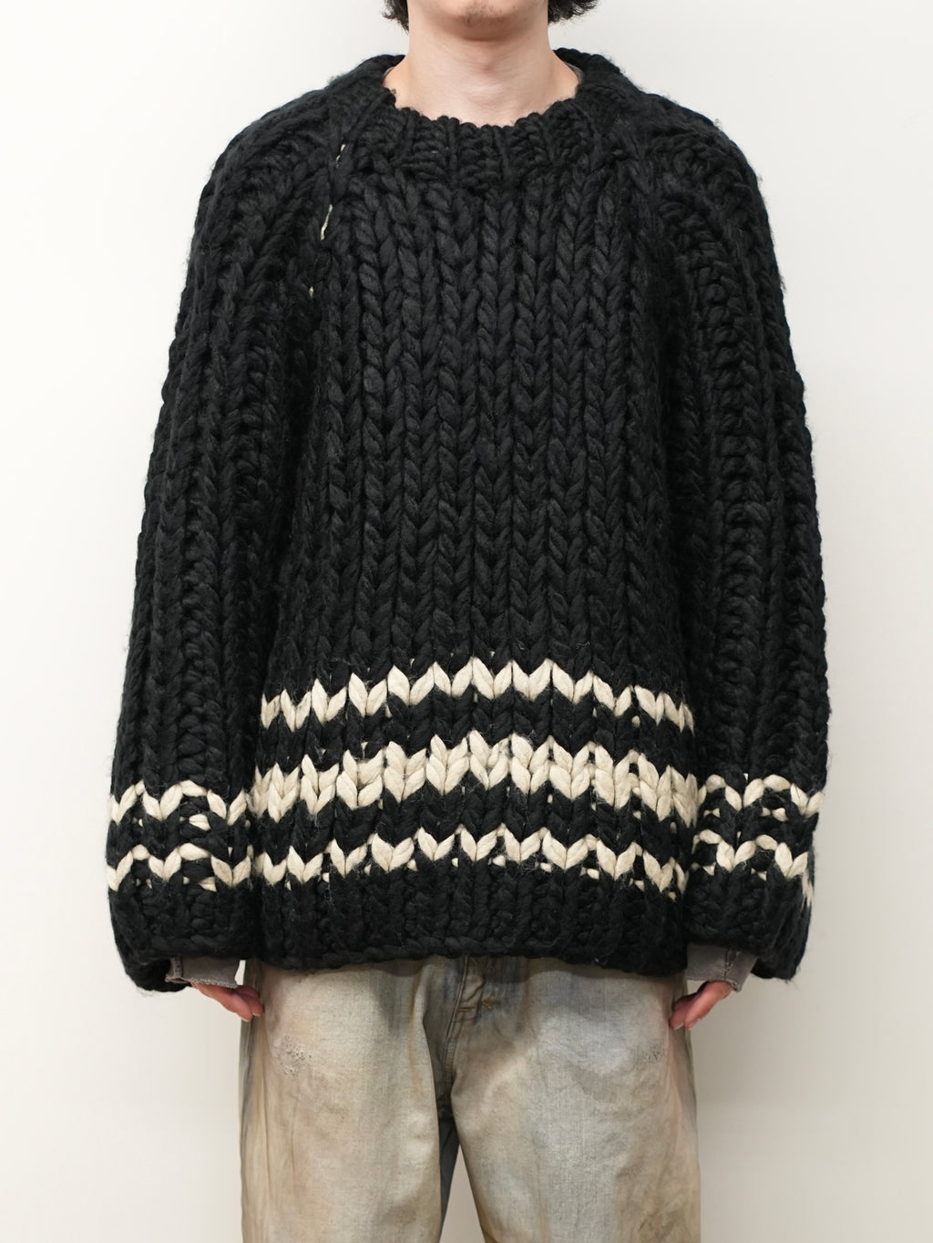 CHUNKY KNIT(BLACK)