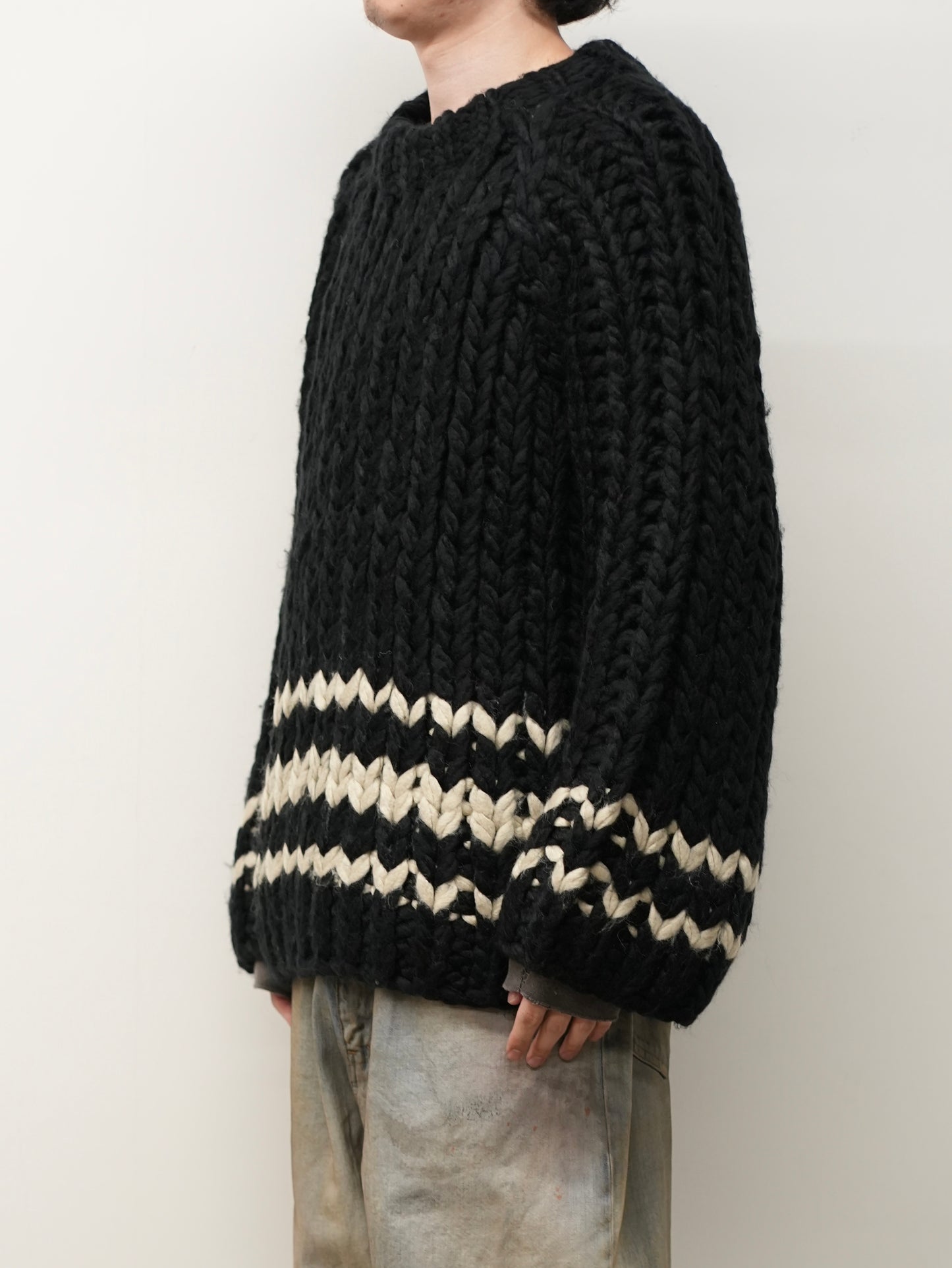 CHUNKY KNIT(BLACK)