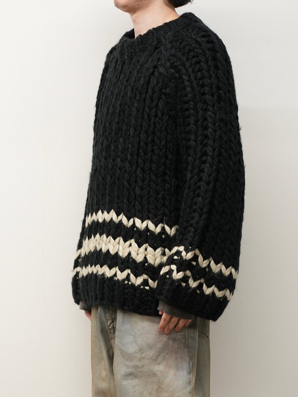 CHUNKY KNIT(BLACK)
