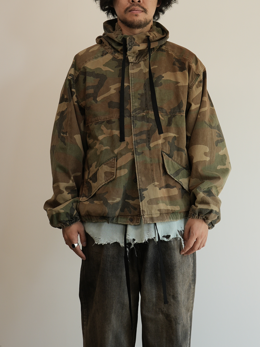 CAMO HOODIE JACKET(WOODLAND)