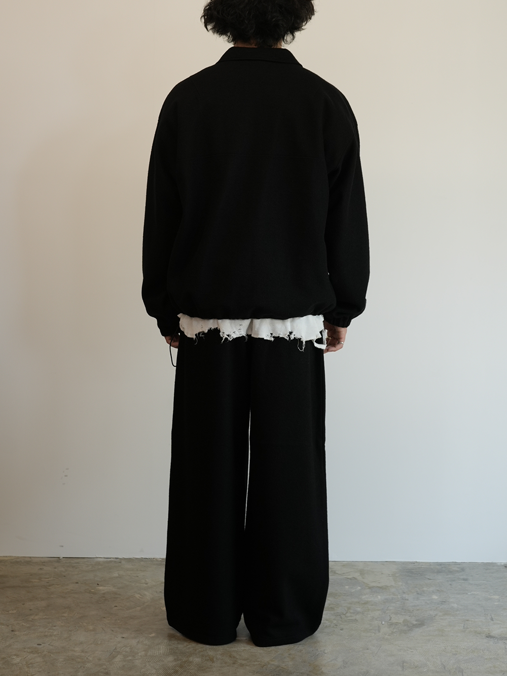 WOOL PULL OVER SHIRT(BLACK)