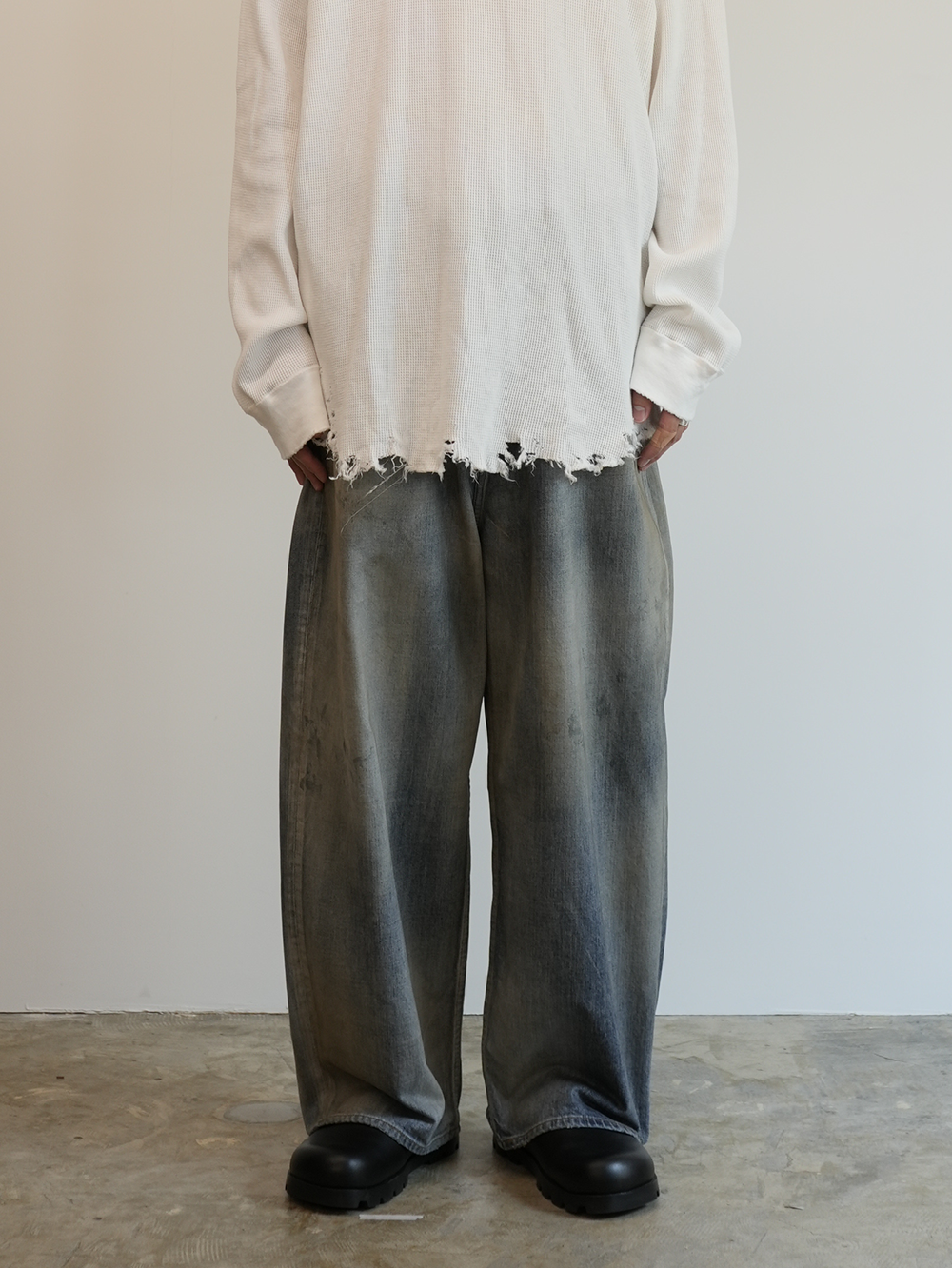 AGING WIDE DENIM 5P PANTS(INDIGO)