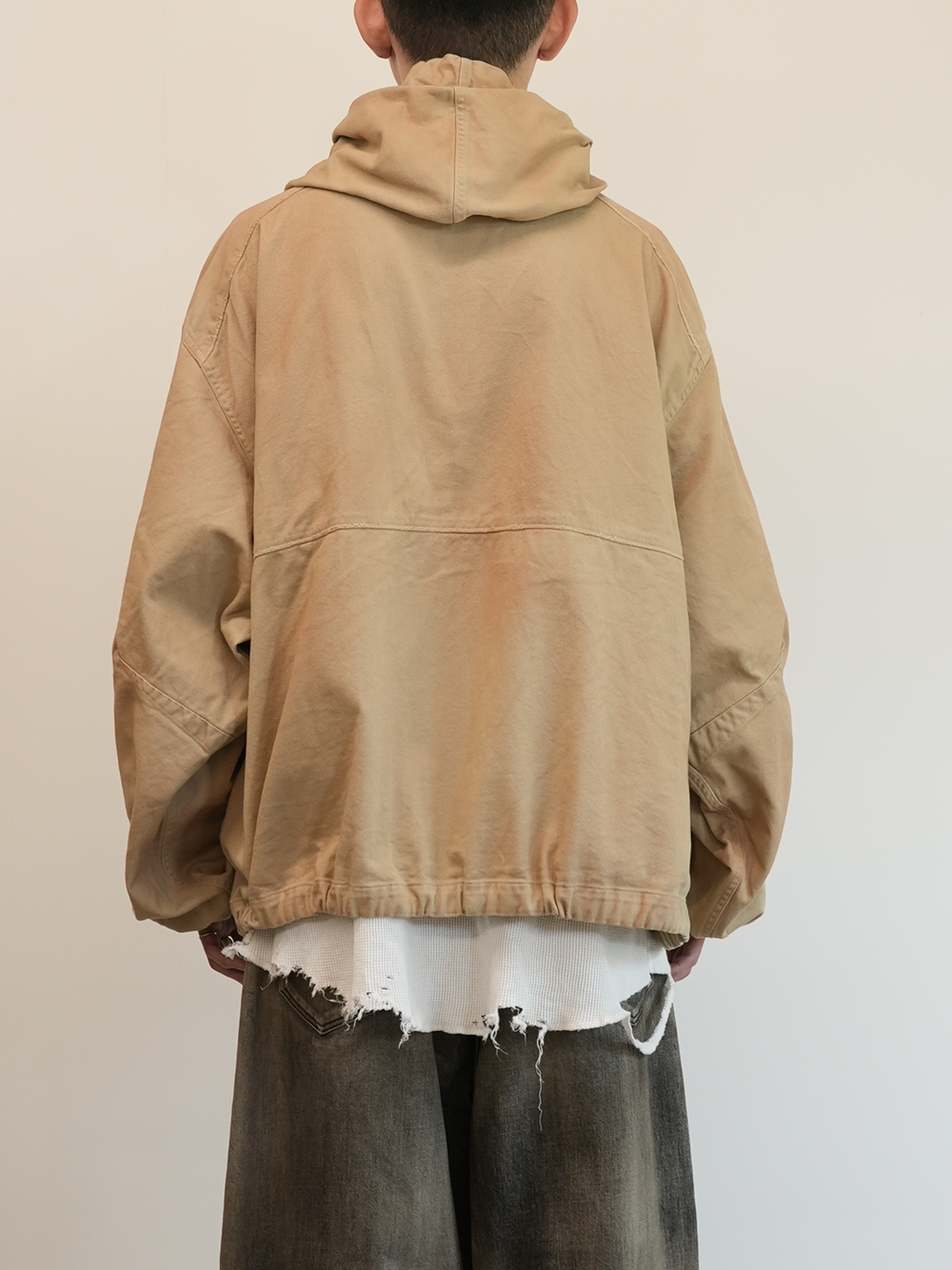 DRILL HOODIE JACKET(BEIGE)