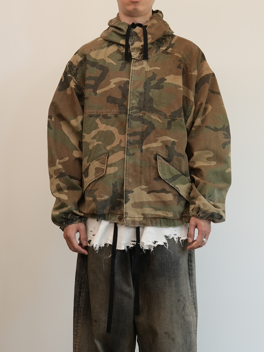 CAMO HOODIE JACKET(WOODLAND)