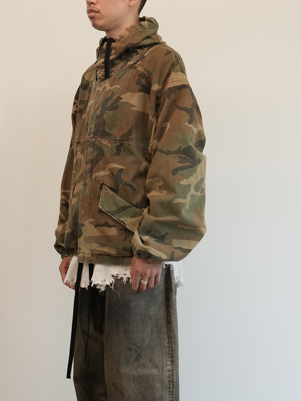 CAMO HOODIE JACKET(WOODLAND)