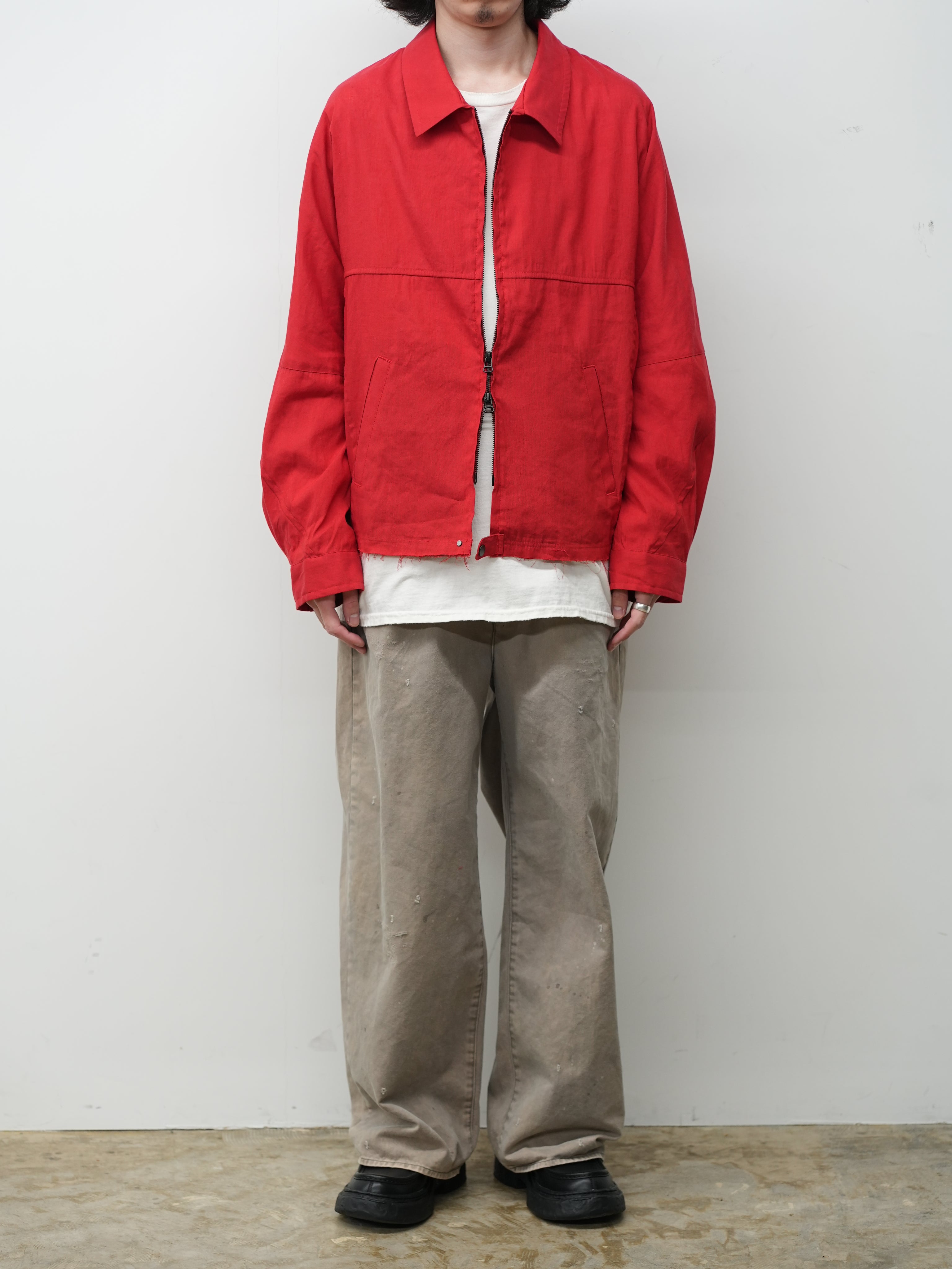 L/N ZIPUP SHIRT JACKET(RED) – ANCELLM
