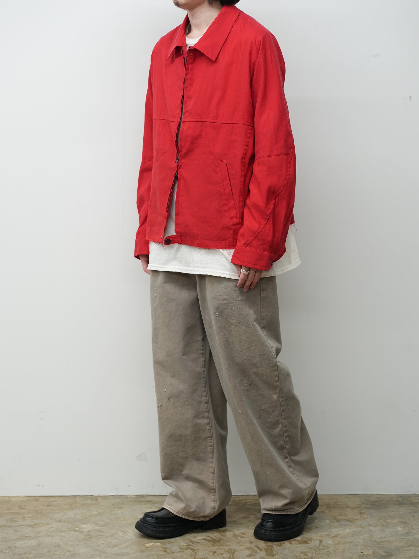 L/N ZIPUP SHIRT JACKET(RED)