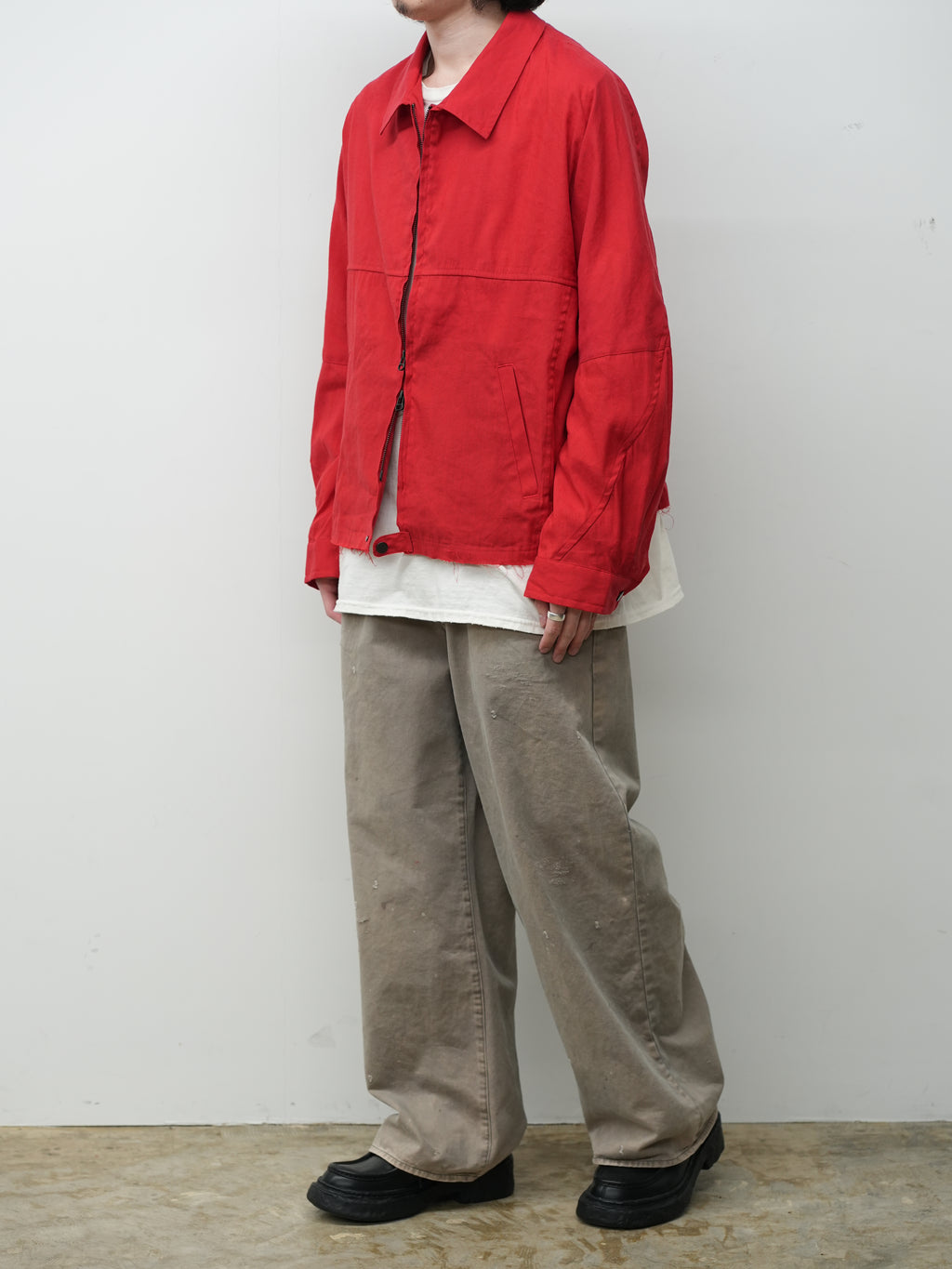 L/N ZIPUP SHIRT JACKET(RED)