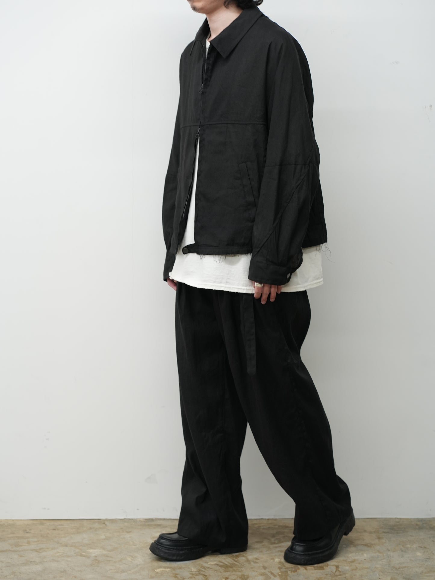 L/N ZIPUP SHIRT JACKET(BLACK)
